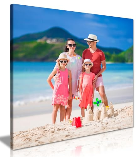 1 Photo Square Personalised Canvas Print – Custom Photo Wall Art – Multiple Sizes via “Customise Now” – Custom Printed Gift for Home & Occasions