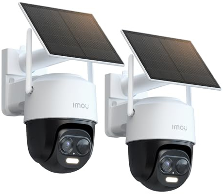 Imou Cell PT 2C (2Pack) - Cámara Vigilancia WiFi 3K Exterior Solar, Cámara Sin Cable de Batería Duración de 365 Días, Visión Nocturna en Color, Seguimiento Inteligente, Detección de Humana/Vehículo