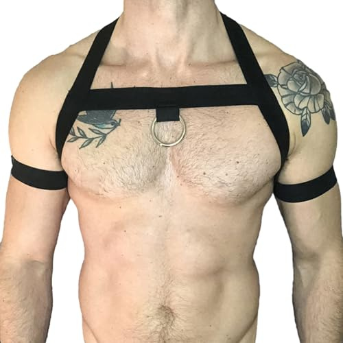 TOWARDSNAN Men Chest Harness Elastic Body Sex Restrain Bandage Belt Strap Nightclub Cosplay Costumes Man Body Nylon Shoulder Strap