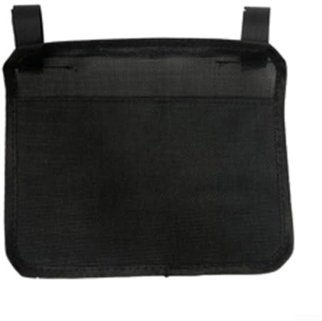 Bolsa de almacenamiento montada en silla con gran capacidad para revistas y objetos pequeños, diseño plegable para un fácil transporte y almacenamiento (negro)