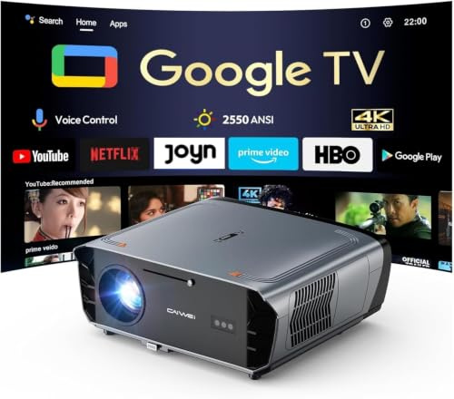 4K Tageslicht Beamer 2550 ANSI-Lumen Google TV Projektor für Outdoor