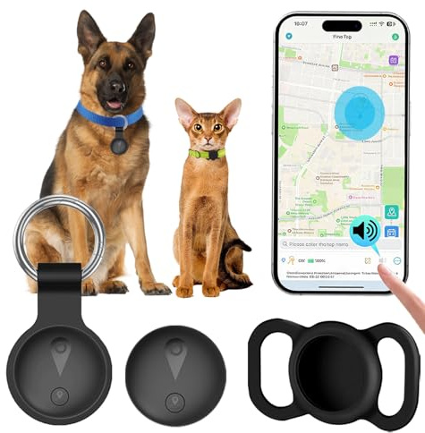 Collier GPS Chat,GPS Chien Compatible avec Les Systèmes iOS et Android Suivi Intelligent de La Localisation en Temps Réel Longue Autonomie Collier GPS pour Chien Traceur pour Animaux étanche-Noir Pur