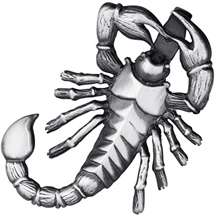 MATERIA Herren Kettenanhänger Sternzeichen Skorpion 925 Silber Anhänger Männer geschwärzt mit Panzer-Kette #KA-62, Länge Halskette:ohne Kette