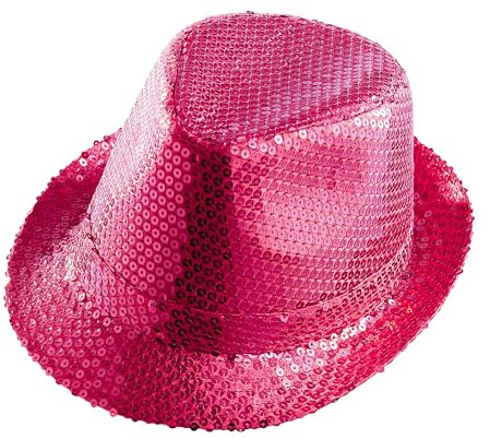 W WIDMANN MILANO Party Fashion - Sombrero fedora con lentejuelas, sombrero de los años 70, accesorio disco brillante para Carnaval