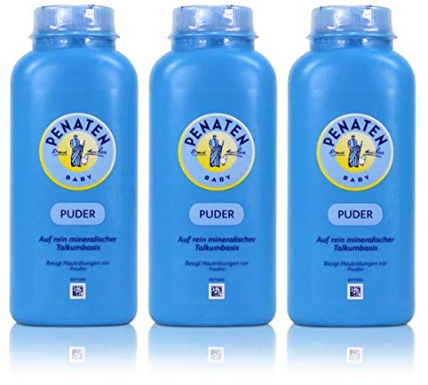 Penaten Puder 100g | Puder für empfindliche Babyhaut - beugt Hautrötungen vor | 3 x 100g