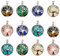 TOAOB 6 Piezas Colgante Piedra Natural de Árbol de La Vida Redondo de 27 mm Pedras e Cristais Naturales de Cristal Curativo para Accesorios de Joyería