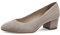 Tamaris Damen Pumps Leder Blockabsatz bequem; Taupe, EU 41