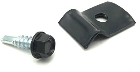 10x Befestigungsset Anthrazit für Doppelstabmattenzaun Halter Gittermattenhalter Befestigung Zaunklemmen Spanndrahthalter zur Befestigung von Spanndraht oder Zaunmatten