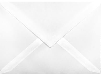 Netuno 25 halbtransparente Briefumschläge Weiß DIN C6 11,4 x 16,2 cm 112g Aster Tracing Transparent-Hüllen durchsichtig Briefkuverts edel ohne Klebung Pergament Umschläge für Hochzeitskarten