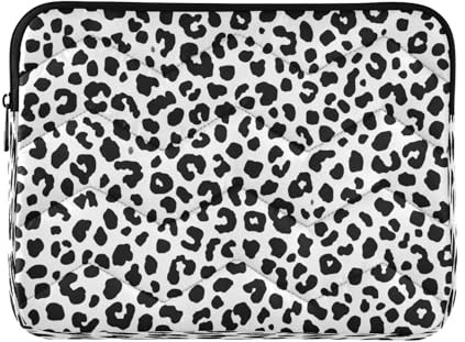 Cgiub Funda protectora para portátil de 15 a 16 pulgadas con estampado de leopardo a prueba de golpes, maletín portátil para laptop, tablet, 40 x 30 x 2 cm