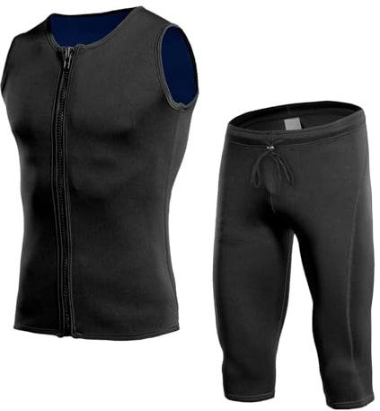doorslay Traje de Neopreno Shorty 2mm Hombres Mujeres, Trajes húmedos Corto con Cremallera Frontal para Surf natación y esnórquel (L)