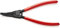 Knipex Pince de montage pour rondelles ressort d'arbre brunie, gainées en plastique 200 mm 45 21 200