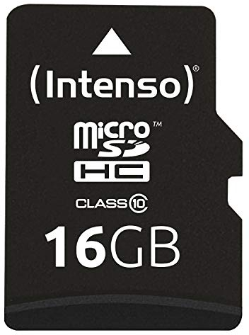 Intenso microSDHC 16GB Class 10 Speicherkarte inkl. SD-Adapter, schwarz