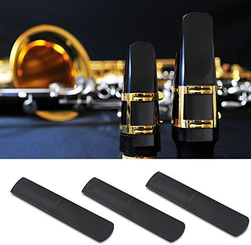 Saxophon Blätter Kunststoff 1,5,3Pcs Alt Saxophon Blätter 2,5 Kunststoff Harz Altsaxophon Mundstück Blätter 2,5 Teile Reparatur Reed Zubehör