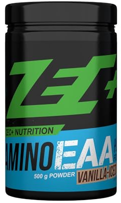 Zec+ Nutrition Amino EAA Pulver – 500g, Geschmack Vanilla Iced Coffee │ Aminosäuren Pulver mit EAAs & BCAAs