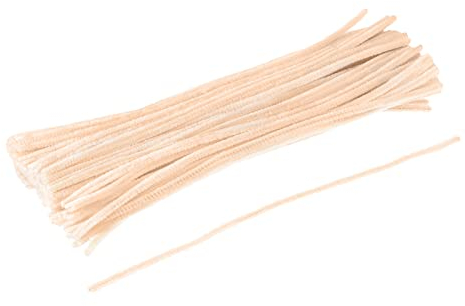 sourcing map 100 Stück Pfeiffenputzerdraht Handwerk Ornament 30cm/ 12 Zoll Beige