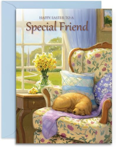 Special Friend Easter Card - Time for a Nap - A5 Size with Envelope