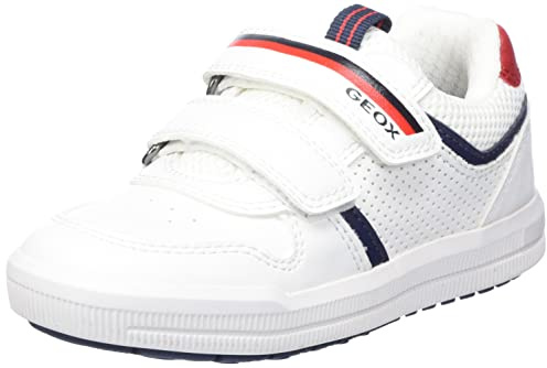 Geox J Arzach Boy, Zapatillas, Blanco Azul Marino, 36 EU
