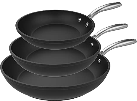 Cecotec Set de Sartenes Polka Fantasy 20-24-28 Bucket Silver. Diámetro 20-24-28 cm, Aluminio Forjado, Revestimiento Antiadherente Whitford Eterna, Libre PFOA, Aptas para todo tipo de cocinas