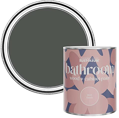Rust-Oleum Dark Grey Moisture Resistant Bathroom Wood and Cabinet Paint in Matt Finish - GRAPHITE 750ML