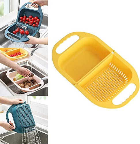 fikujap Setaccio Pieghevole, Multifunzionale, Pieghevole, Protezione vegetale, setaccio ad Ostacoli,Giallo