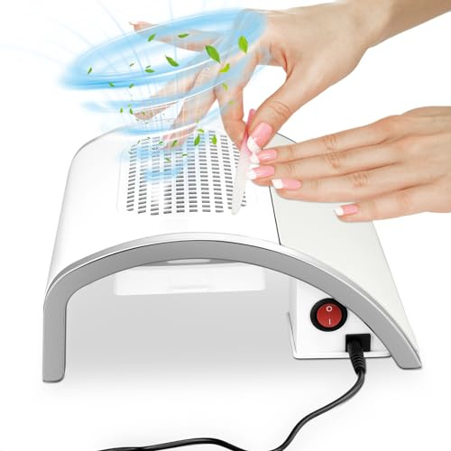 Aspiratore Unghie 80W, Profesionale, Con Filtro E 2 Sacchetti, Aspiratore Per Manicure In Salone O A Domicilio(White)
