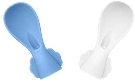 Silicone Infant Spoons Compact Silicone Spoon Attachments for Baby Food Pouches - 2 Squeeze Pouch Tops with Travel Cases