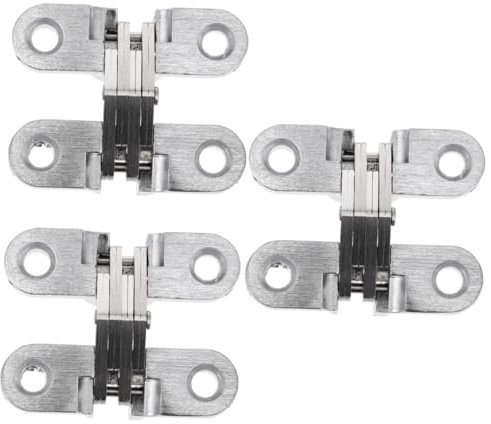 jojofuny 3pezzi Cerniera Invisibile Acciaio Inossidabile Regolabile Per Porte e Armadi Chiusura Automatica Facile Installazione e Alta Capacità Di Carico