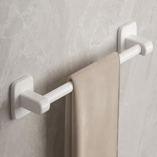 Toallero de acero inoxidable con capacidad de carga, barra de toalla multifuncional resistente, práctico colgador de toallas a prueba de óxido (30 cm, blanco)