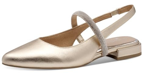 MARCO TOZZI by Guido Maria Kretschmer Damen Slingpumps Spitz Elegant, Gold (Gold), 38 EU