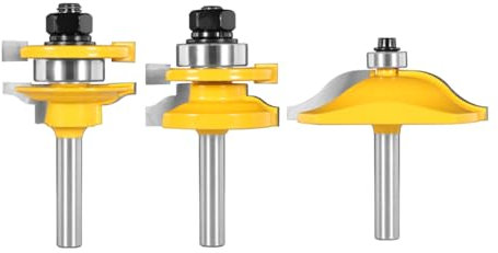 1/2/3PCS 8mm Shank Cover 41mm Ogee Stile Rail Assembles Router Bit Woodworking Milling Cutter For Wood Tools(3pcs 8mm shank)