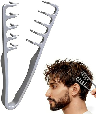 STRUKTURPASTE Lockenkamm Textur Kamm,Haarzange Texturkamm Texture Comb Styling Kamm Roots Volume Tool für Die Haarwurzeln Mit Ponyansatz Pflegen,Lifting Haarwurzeln Haarbürste für Männer und Frauen