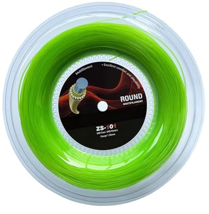 ZYKEJJDDAK Bobine de corde de tennis de 200 m, corde en polyester de 1,35 mm pour un meilleur contrôle et une réduction de la fatigue des bras, 7 options de couleurs pour raquette de tennis