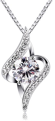 B.Catcher Halskette Damen, Silber 925 Herzkette, Herz änhänger Silber Kette Damen, Muttertag Geburtstag Valentinstag Weihnachten Schmuck Geschenke Frauen Ehefrau, Mutter, Freundin, Tochter, 45 cm