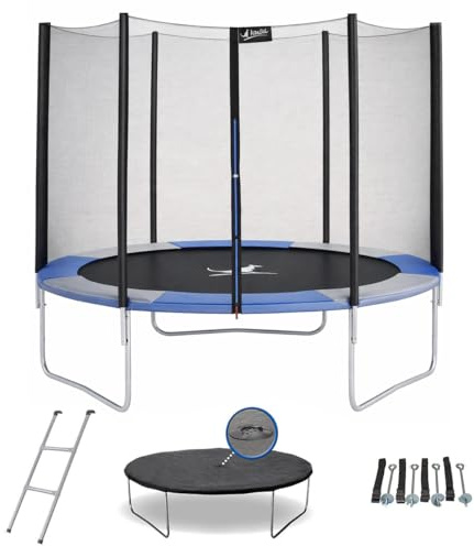 Kangui Ralli Trampoline Rond Bleu/Gris 250 cm