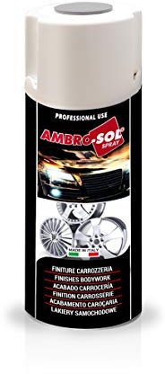 Ambro-Sol V400CAR/FIN Smalto / Vernice Finiture Carrozzeria, Resistente a Graffi, Alcool e Benzina, Ideale per Verniciare trattori, Bomboletta Spray in Banda Stagnata 400 ml, Trasparente