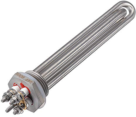 KingLan Riscaldatore Tubolare Avvitato Dc 24V 600W Elemento Riscaldante Ad Acqua con 1 inch Npt