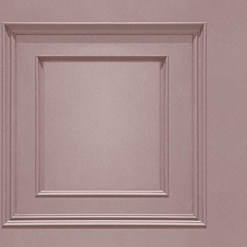 Oliana Wood Panel Effect Wallpaper Pink