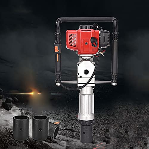 LXYYSG Clavador de Postes de Gasolina 2 Tiempos con Accesorios de 55mm 70mm 100mm para Instalación de Vallas Explotaciones Ganaderas de Huerta Huerta, Impacto: 25-45J