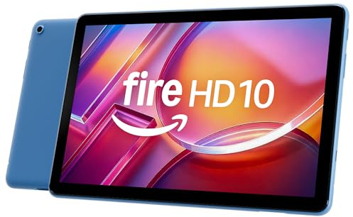 Amazon Fire HD 10 tablet (newest model) built for relaxation, 10.1 vibrant Full HD screen, octa-core processor, 3 GB RAM, 32 GB, Ocean