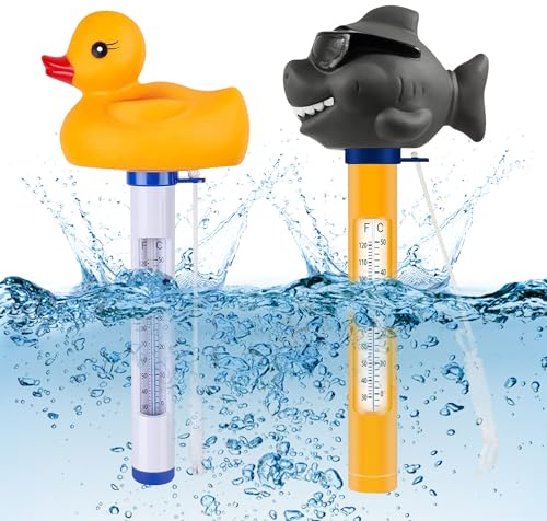 Termometro Galleggiante per Piscina, 2 Pezzi Termometro per Piscina, Floating Termometro, Pool Thermometer, Termometro Galleggiante con Cordicella, Termometro Piscina Per Piscine, Vasche, Spa (M1)