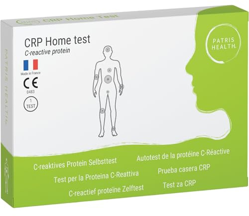 2x Patris Health® Test per la Proteina C-Reattiva (PCR), Autotest per Infezioni o Infiammazioni nel corpo