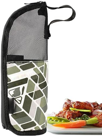 Borsa portaposate da campeggio, portaposate | Borsa con cerniera, porta utensili, valigetta per paglia, cucchiaio, forchetta, bacchette, pratiche cucce in nylon versatili da usare e pulite