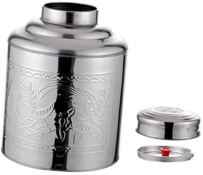 POPETPOP Barattolo Tè in Acciaio con Sigillante Contenitore Alimenti per Tisane Sfuse e Design e Portatile e Ufficio Capacità