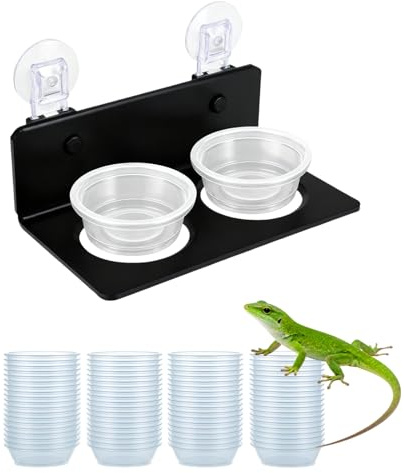 pafnisoin Ciotole per Terrario 100 Pezzi Mangiatoia per Rettili 0,5 OZ Ciotole per Rettili per Acqua E Cibo