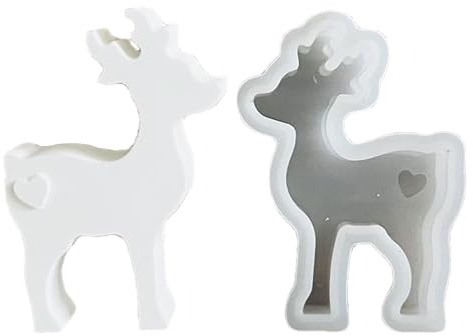 Stampo in silicone per alce di Natale, stampo per candeliere alce,in silicone natalizi Stampo per colata in decorativo per renne - in resina epossidica di di Natale per l'artigian