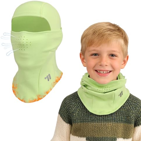 AYPOW Enfants Cagoule d'hiver Thermique Respirant pour 4-12Ans, Multifonction Coupe-Vent Masque de Ski Cyclisme, Casquette Bonnet Chapeau avec Cache-Cou Chaude, pour Garçons Filles Sports en Plein Air