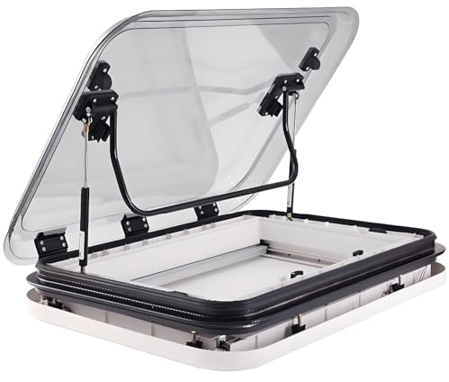 Rv Caravan Roof Vent Kit, Rv/Camper Skylight With Led Light,500/700/800 X500 Mm,70 Degree Aluminum Alloy Gas Lift Spring,Easy To Use 28*19.69in
