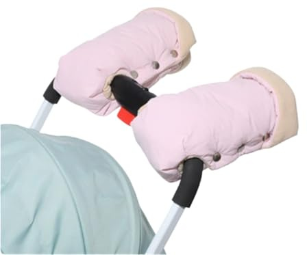 Handwärmer Kinderwagen Kinderwagen-Handwärmer, warme Handschuhe, winddicht, wärmend, Kälteschutz, bequeme Fäustlinge(Pink)