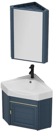 Lavabo Da Bagno Ad Angolo, Mobiletto Da Bagno Con Rubinetto E Scarico(38cm/14.9in)
